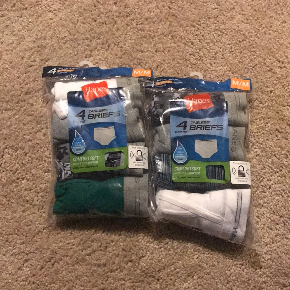 NEW Boys Hanes Tagless Briefs